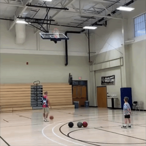 Young Baller Learns Some Trick Shots From 63-Year-Old