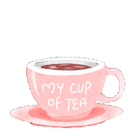 Good Morning Tea Sticker by The3Flamingos