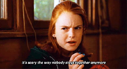 lindsay lohan its scary the way nobody stays together anymore GIF