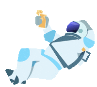 Vacation Astronaut Sticker by Dyninno