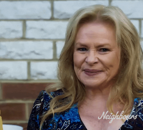 Nervous Sheila Canning GIF by Neighbours (Official TV Show account)