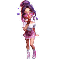 Heart Girl Sticker