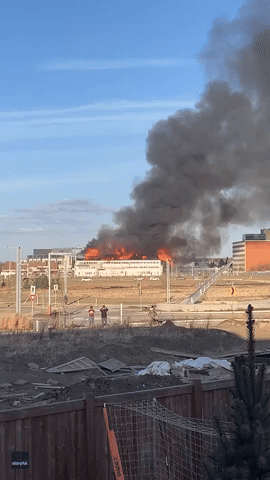 Massive Fire Destroys 'Endangered' WWII-Era Hangar in Edmonton