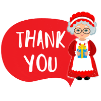 Christmas Thanks Sticker by Norah's North Pole