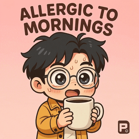 Cant Wake Up Coffee Time GIF by Persona