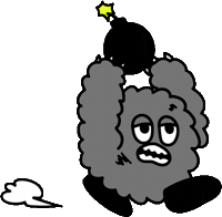 Bomb 走る Sticker by exizzleline