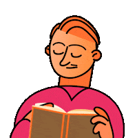 erklaervideo-animation man book reading flying pages Sticker