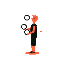 Circus Juggling Sticker
