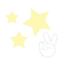 Yellow Star Christmas Sticker by peaceoutskincare