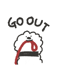 Drawingday bichon 산책 goout 비숑 Sticker