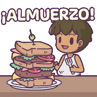 Excited Lets Eat Sticker by Castaways