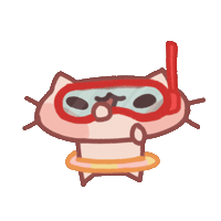 Cat Scuba Sticker