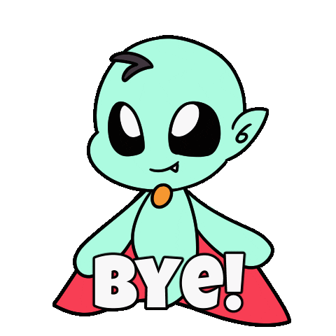 See Ya Goodbye Sticker by Christophers Genie