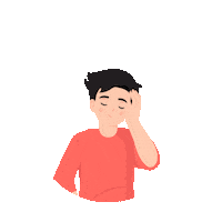 Study Face Palm Sticker by Skolla Online
