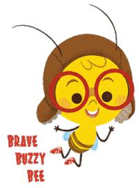 Brave Buzzy Bee Sticker by PenguinKids
