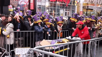 Crowds Gather in Times Square Ahead of New Year's Eve Ball Drop
