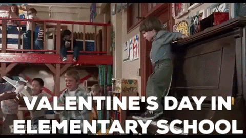bcn_teacher giphygifmaker valentinesday elementaryschool crazystudents GIF