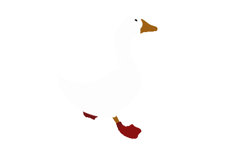 Duck Running Sticker
