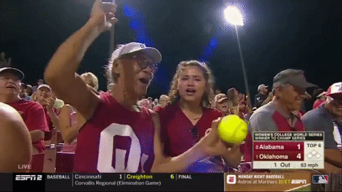 ncaasports giphyupload ncaa softball oklahoma GIF
