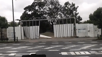 Typhoon Jebi Destroys Gate of Zoo in Osaka