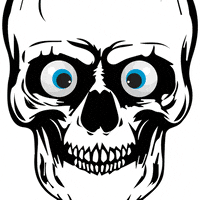 Santa Skull GIF by michael a. salter