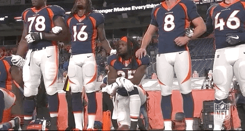 Kneeling Denver Broncos GIF by NFL