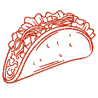 Taco Sticker by aishLIT