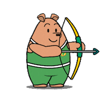 Shooting Olympic Games Sticker