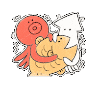 タコ Hug Sticker