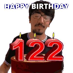 122 Years Old Sticker