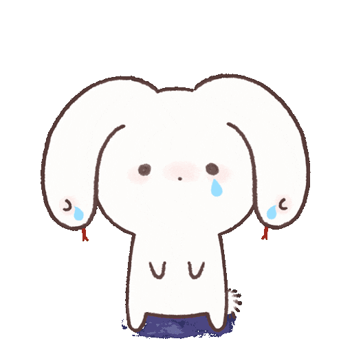 chimera_abyss giphyupload kawaii cry rabbit Sticker