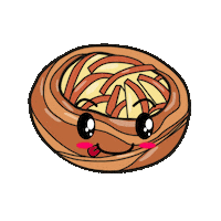 Happy Cinnamon Roll Sticker by piroshkypiroshky