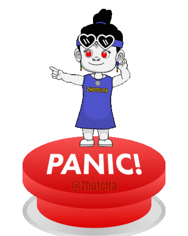 Stressed Oh No Sticker by Zhotcita