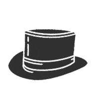 Tophat Sticker by ateneomisa