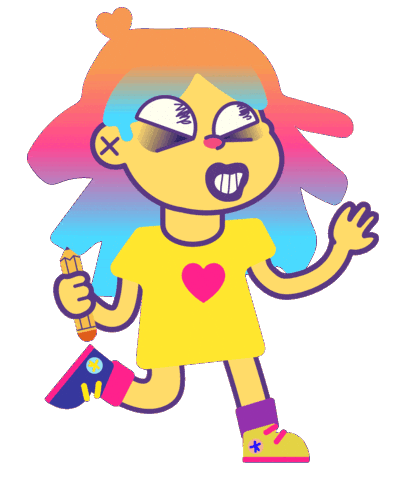Run Garabato Sticker