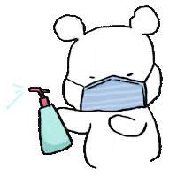 White Bear Mask Sticker by Anto