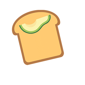avocado on toast Sticker by avocadosocial