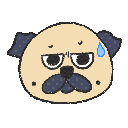 grumpydog3104 pug grumpydog Sticker