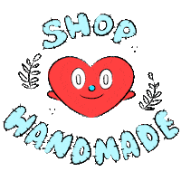 kitschylemon handmade small business made with love handmade with love Sticker