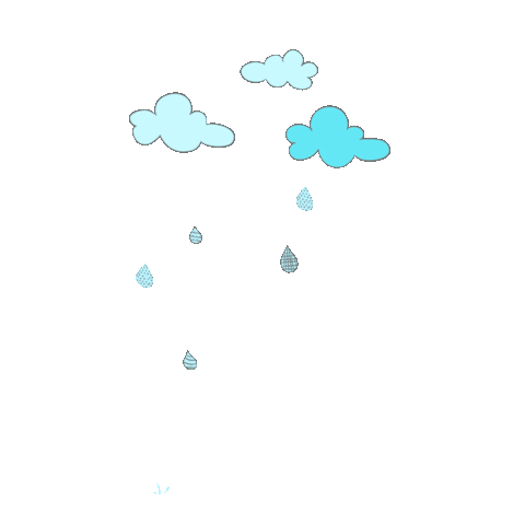 bredenkids rain clouds raining rainy day Sticker
