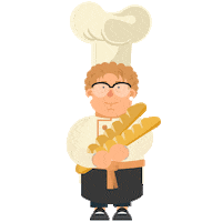 Foodie Baking Sticker by getbaff