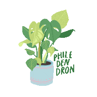 emilyycheungg plant leaves tropical plantmom Sticker