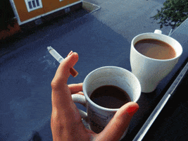 coffee and cigarettes smoking GIF
