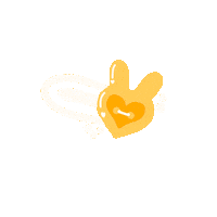 biancaclarab heart kawaii hair yellow Sticker