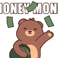 Im Rich Teddy Bear Sticker by BEARISH