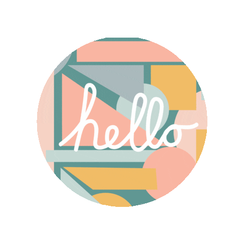 Pastel Hello Sticker