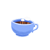 skrich hot tea cup cozy Sticker