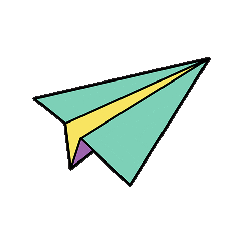 Flying Paper Airplane Sticker