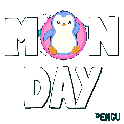 Monday Night Penguin Sticker by Pudgy Penguins