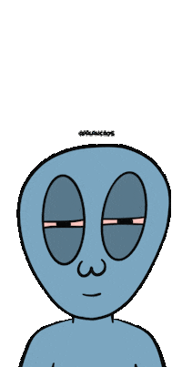 apalancaos alien ovni ojos rojos volado Sticker